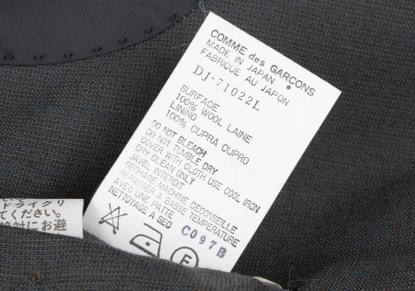 COMME des GARCONS HOMME DEUX Wool Double Blazer Gray Size L
