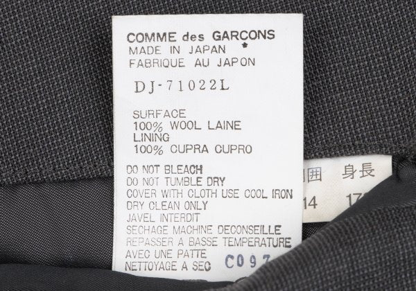 COMME des GARCONS HOMME DEUX Wool Blazer Charcoal Size L