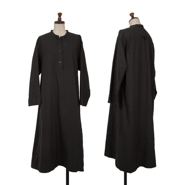 MARGARET HOWELL Cotton Band Collar Dress Black Size F