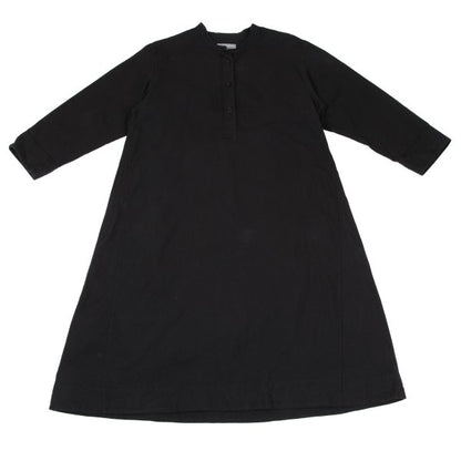 MARGARET HOWELL Cotton Band Collar Dress Black Size F