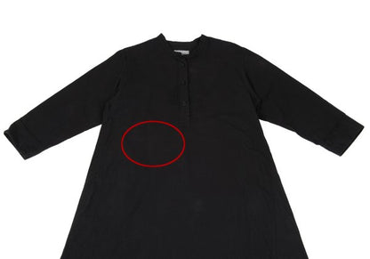 MARGARET HOWELL Cotton Band Collar Dress Black Size F