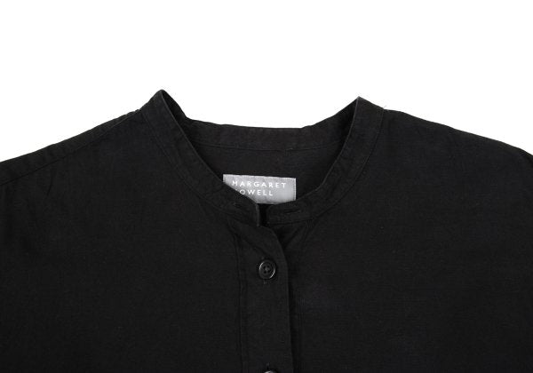 MARGARET HOWELL Cotton Band Collar Dress Black Size F