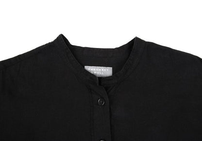 MARGARET HOWELL Cotton Band Collar Dress Black Size F