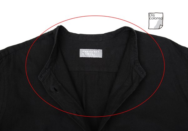 MARGARET HOWELL Cotton Band Collar Dress Black Size F