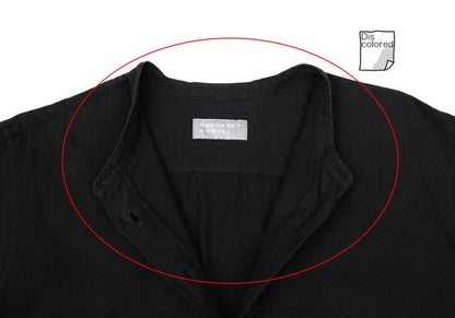 MARGARET HOWELL Cotton Band Collar Dress Black Size F