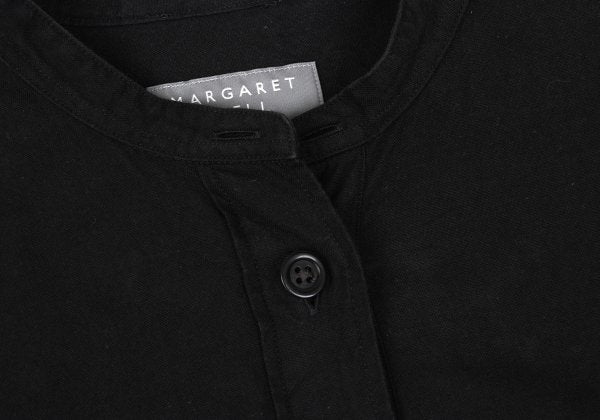 MARGARET HOWELL Cotton Band Collar Dress Black Size F
