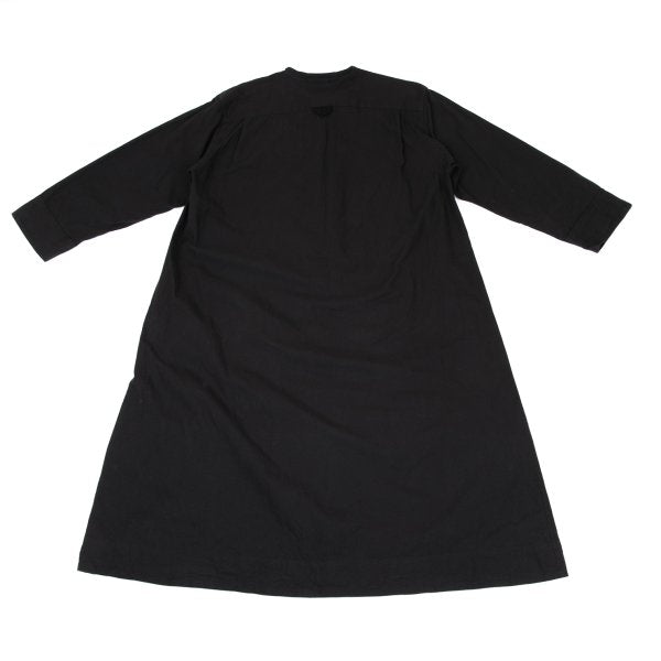 MARGARET HOWELL Cotton Band Collar Dress Black Size F