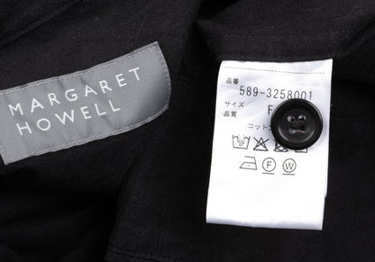 MARGARET HOWELL Cotton Band Collar Dress Black Size F