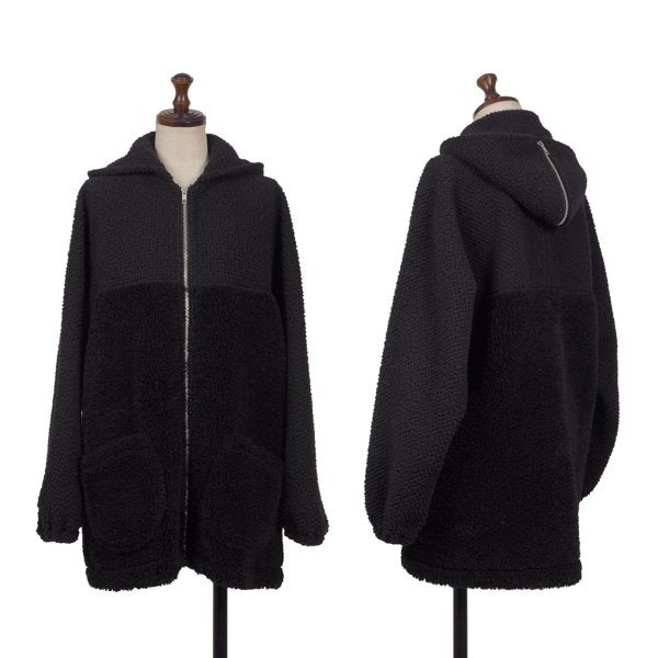 COMME des GARCONS 21AW Boa Zip Hoodie Blouson Black Size M