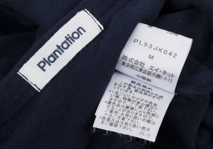Plantation Front Patch 3/4 Sleeve Cotton Top Navy Size M