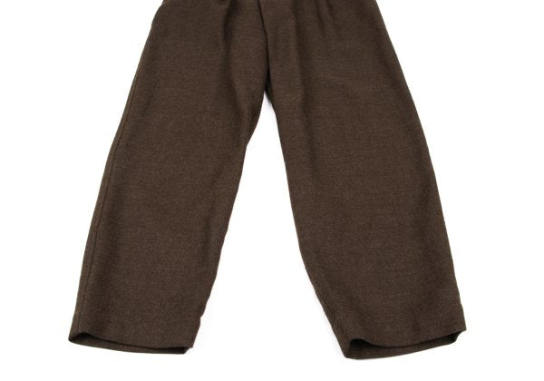 Plantation Wool Wrap Tuck Design Pants Brown Size M