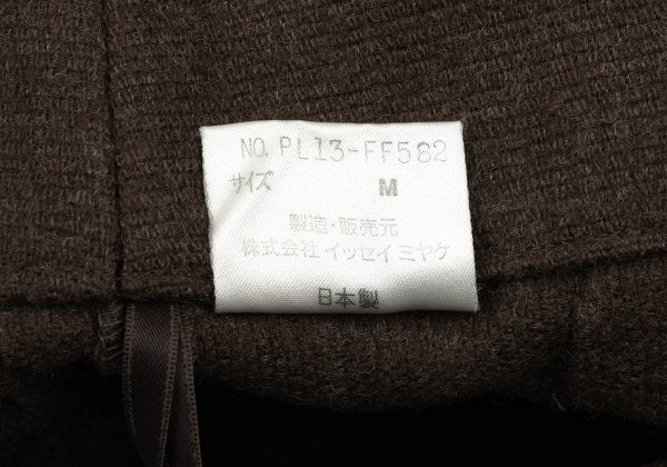 Plantation Wool Wrap Tuck Design Pants Brown Size M