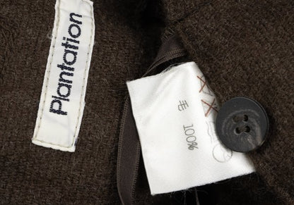 Plantation Wool Wrap Tuck Design Pants Brown Size M