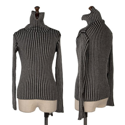 Y's Wool Blend Turtleneck Rib Knit Sweater Size M