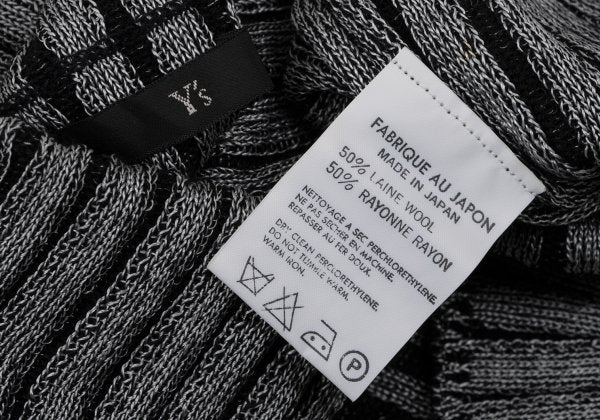 Y's Wool Blend Turtleneck Rib Knit Sweater Size M