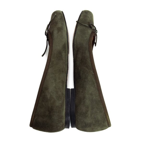 PELLICO Suede Ballet Flats Green Size 36 (23cm)