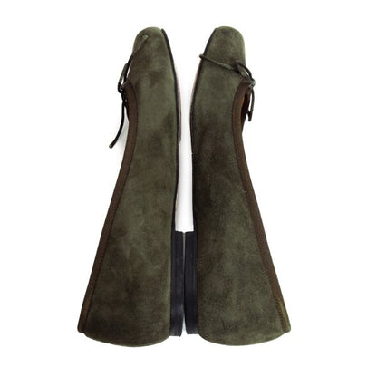 PELLICO Suede Ballet Flats Green Size 36 (23cm)