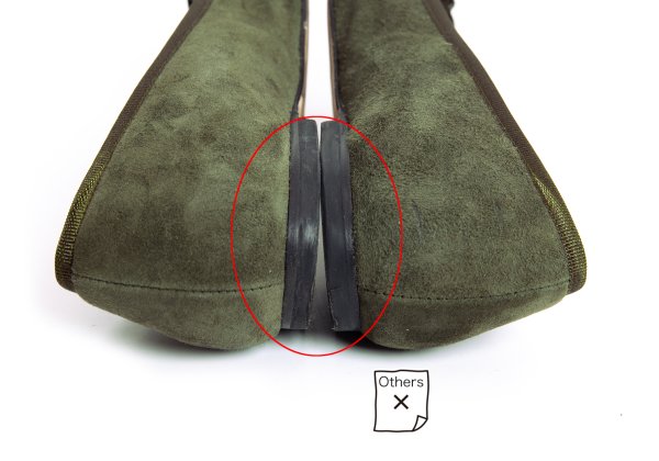 PELLICO Suede Ballet Flats Green Size 36 (23cm)