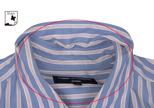 COMME des GARCONS HOMME Cotton Stripe Line Tape Shirt Size L