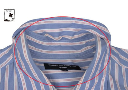 COMME des GARCONS HOMME Cotton Stripe Line Tape Shirt Size L