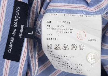 COMME des GARCONS HOMME Cotton Stripe Line Tape Shirt Size L