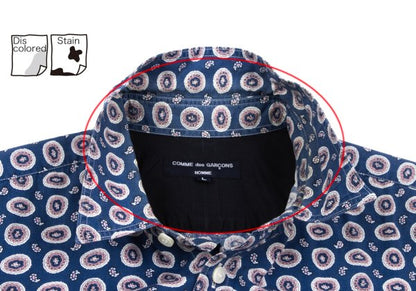 COMME des GARCONS HOMME Cotton Rayon Shirt Blue Size L