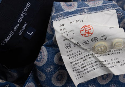 COMME des GARCONS HOMME Cotton Rayon Shirt Blue Size L