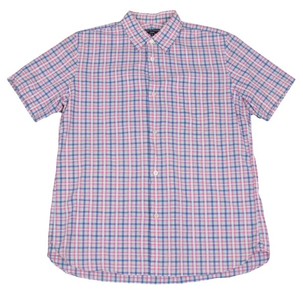 COMME des GARCONS HOMME Cotton Check Short Pink Multi Shirt Size L