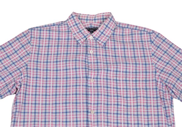 COMME des GARCONS HOMME Cotton Check Short Pink Multi Shirt Size L