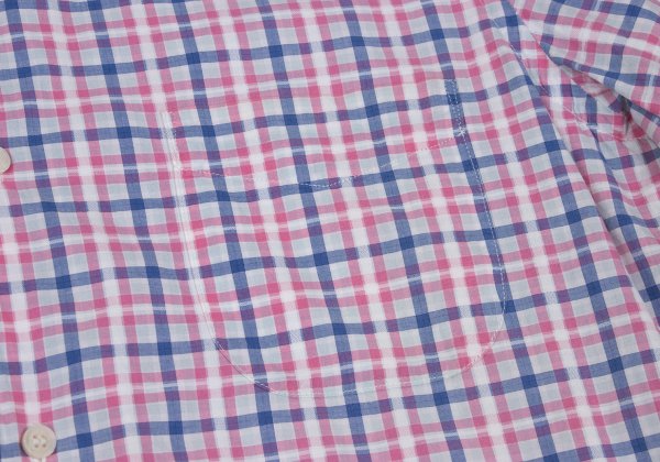 COMME des GARCONS HOMME Cotton Check Short Pink Multi Shirt Size L