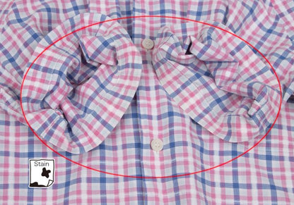 COMME des GARCONS HOMME Cotton Check Short Pink Multi Shirt Size L