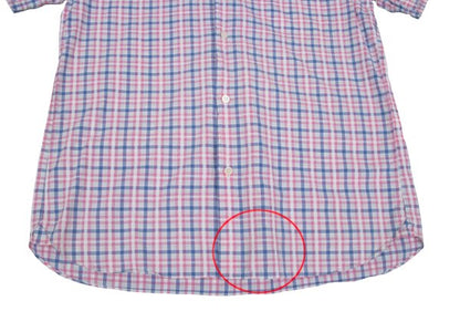 COMME des GARCONS HOMME Cotton Check Short Pink Multi Shirt Size L