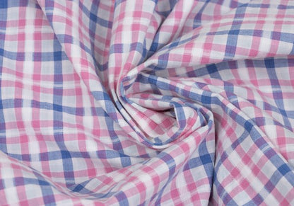 COMME des GARCONS HOMME Cotton Check Short Pink Multi Shirt Size L