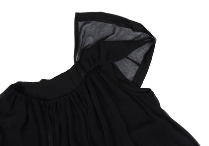 sunao kuwahara Velour Sheer Tiered Blouse Black Size M