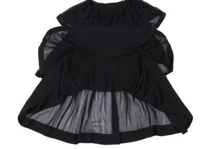 sunao kuwahara Velour Sheer Tiered Blouse Black Size M