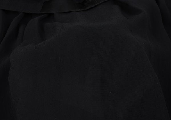 sunao kuwahara Velour Sheer Tiered Blouse Black Size M
