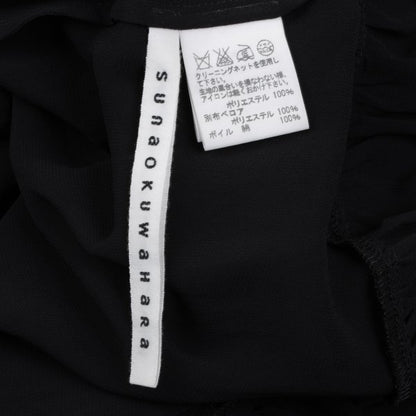 sunao kuwahara Velour Sheer Tiered Blouse Black Size M