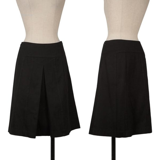 Paul Smith BLACK Cotton A-Line Skirt Black Size 38