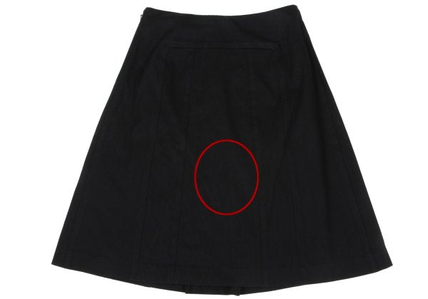 Paul Smith BLACK Cotton A-Line Skirt Black Size 38