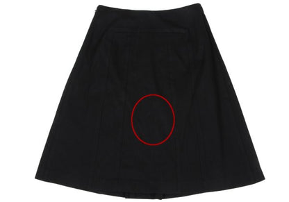 Paul Smith BLACK Cotton A-Line Skirt Black Size 38