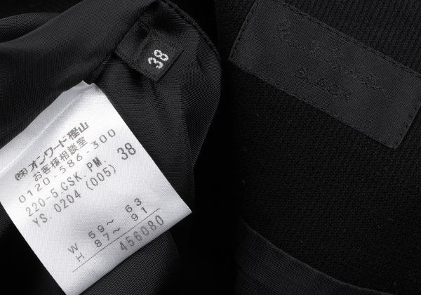 Paul Smith BLACK Cotton A-Line Skirt Black Size 38