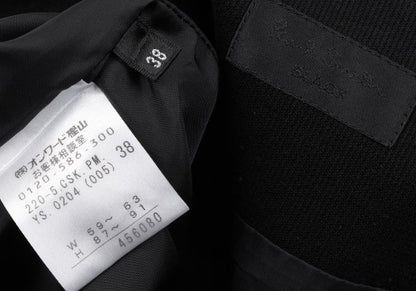Paul Smith BLACK Cotton A-Line Skirt Black Size 38