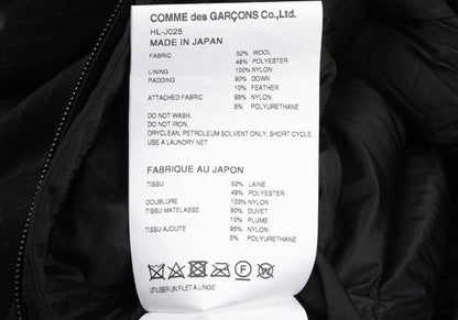 COMME des GARCONS HOMME Paneled Wool Jacket Black Size S
