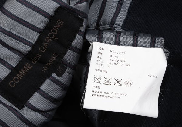COMME des GARCONS HOMME Wrinkle Cotton Padded Navy Size M