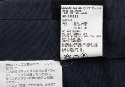COMME des GARCONS HOMME Nep Grid Weave Pants Black Size S