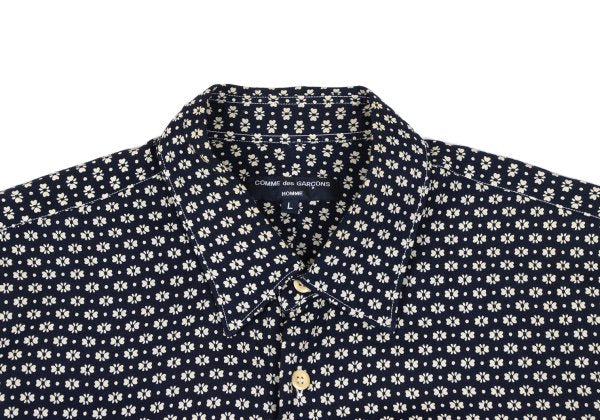 COMME des GARCONS HOMME Rayon All-Over T-Shirt Navy Size L