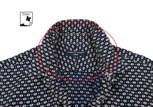 COMME des GARCONS HOMME Rayon All-Over T-Shirt Navy Size L