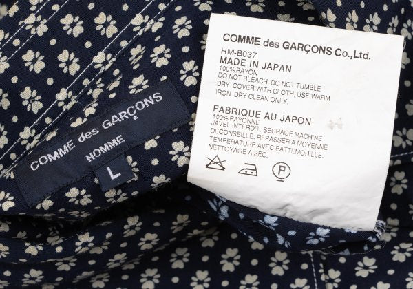 COMME des GARCONS HOMME Rayon All-Over T-Shirt Navy Size L