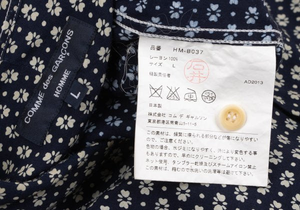 COMME des GARCONS HOMME Rayon All-Over T-Shirt Navy Size L