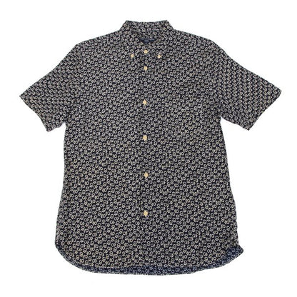 COMME des GARCONS HOMME Rayon Floral S/S Shirt Navy Size L